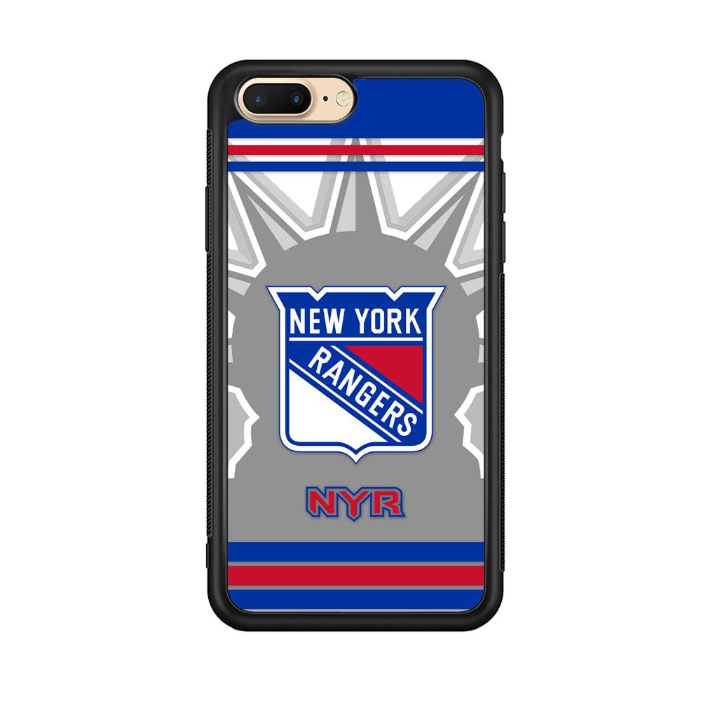 New York Rangers Struggle for The People iPhone 7 Plus Case-Rubber Black (2D Case)-Oxvistore
