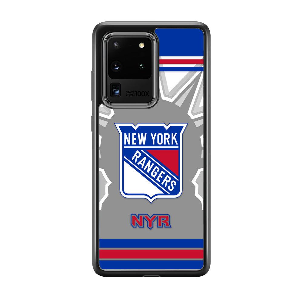 New York Rangers Struggle for The People Samsung Galaxy S20 Ultra Case-Rubber Black (2D Case)-Oxvistore