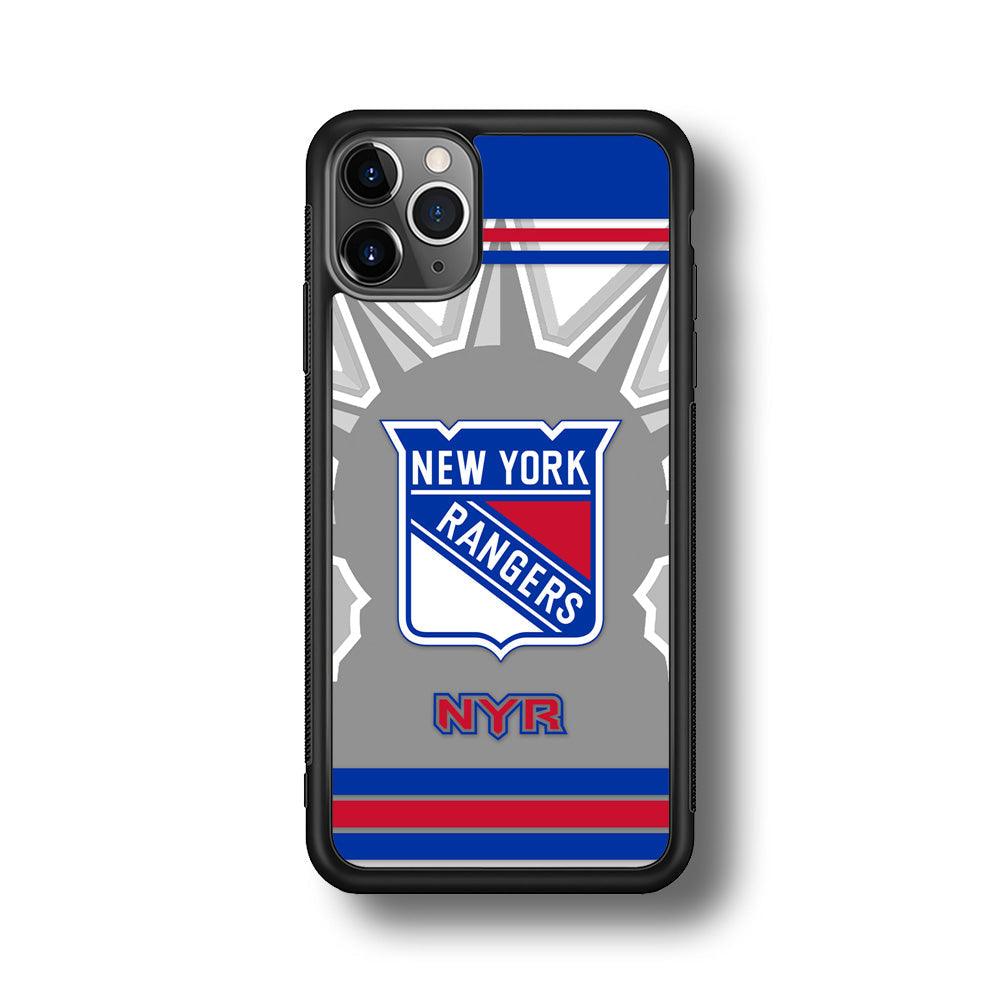 New York Rangers Struggle for The People iPhone 11 Pro Max Case-Rubber Black (2D Case)-Oxvistore