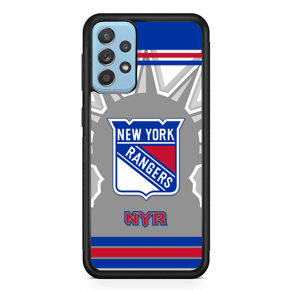 New York Rangers Struggle for The People Samsung Galaxy A72 Case-Rubber Black (2D Case)-Oxvistore