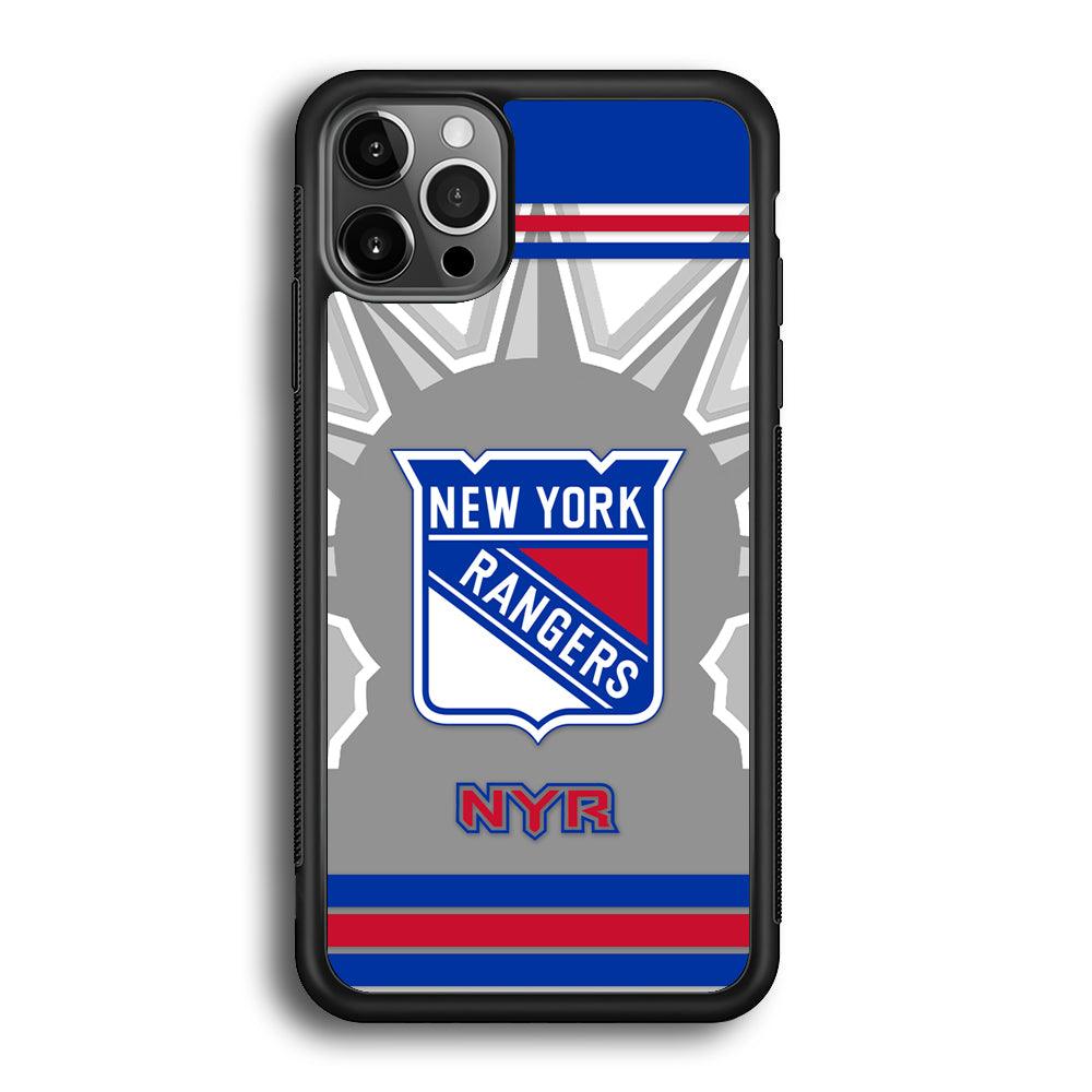 New York Rangers Struggle for The People iPhone 12 Pro Max Case-Rubber Black (2D Case)-Oxvistore