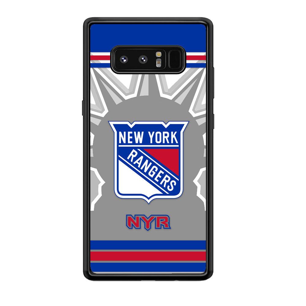 New York Rangers Struggle for The People Samsung Galaxy Note 8 Case-Rubber Black (2D Case)-Oxvistore