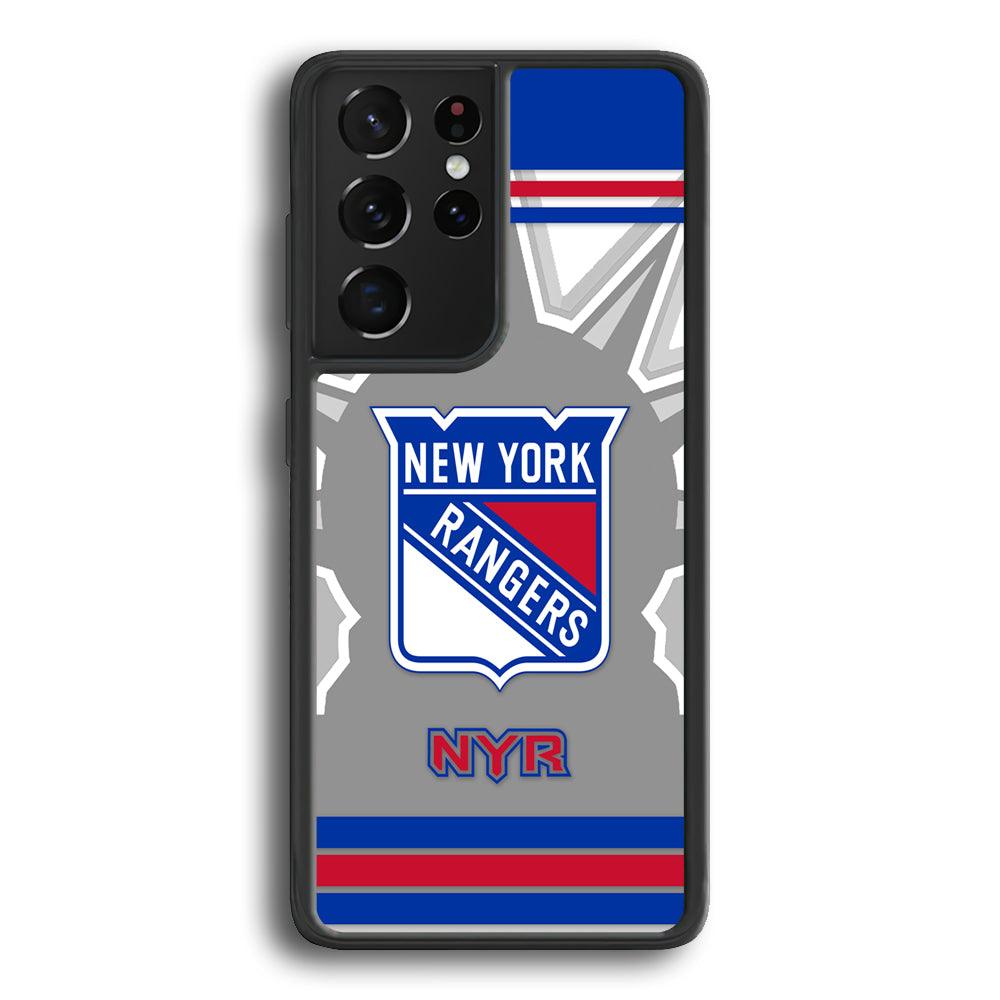 New York Rangers Struggle for The People Samsung Galaxy S24 Ultra Case-Rubber Black (2D Case)-Oxvistore