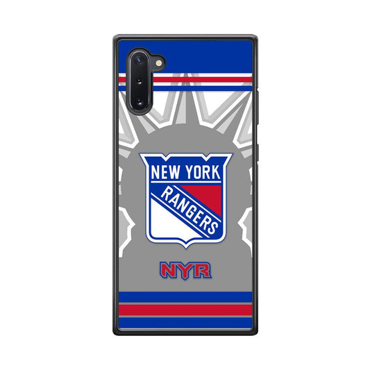 New York Rangers Struggle for The People Samsung Galaxy Note 10 Case-Rubber Black (2D Case)-Oxvistore