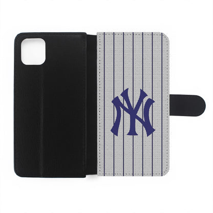 New York Yankees Logo Flip Wallet Phone Case