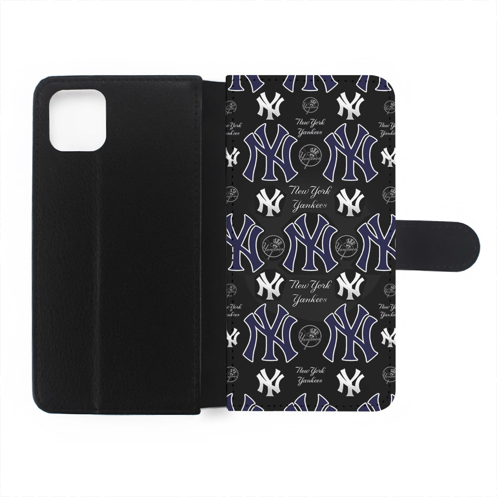 New York Yankees Pattern Flip Wallet Phone Case