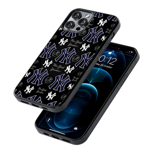 New York Yankees Pattern 2D Rubber Phone Case-Oxvistore