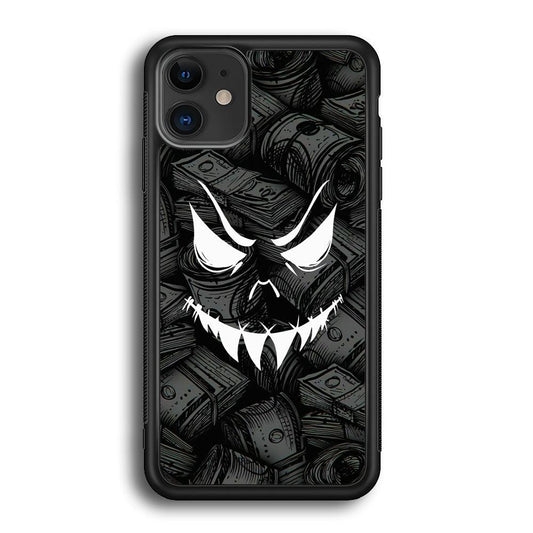 Nightmare from Your Money iPhone 12 Case-Rubber White (2D Case)-Oxvistore