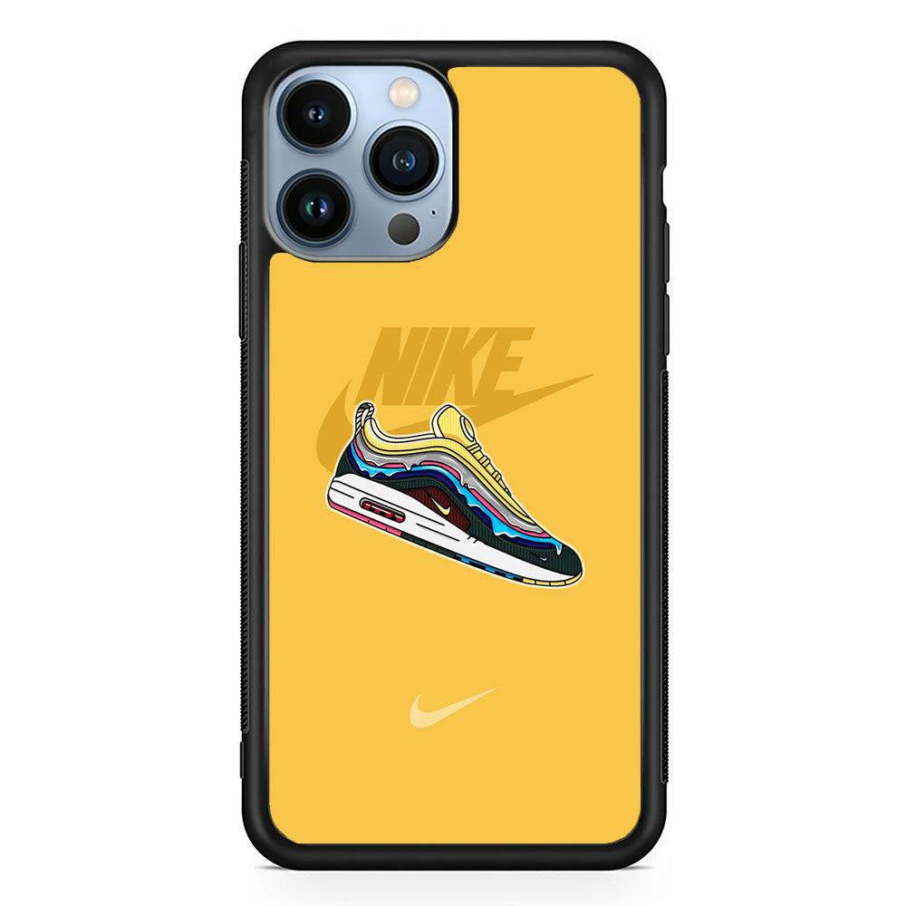 Nike Air Max Spirit Painting iPhone 15 Pro Max Case-Rubber Black (2D Case)-Oxvistore