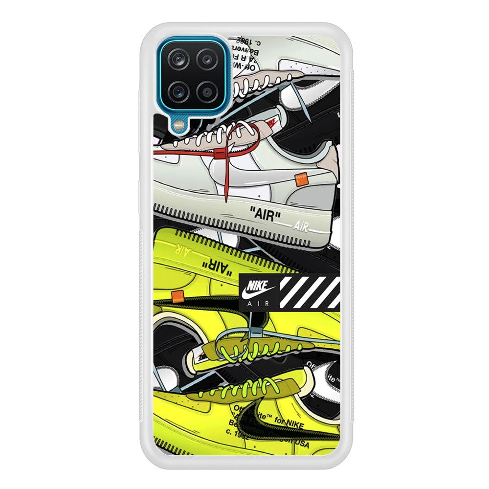 Nike Air Shoelaces Samsung Galaxy A12 Case-Oxvistore