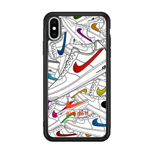 Nike Air White Shoes Pile iPhone Xs Max Case-Oxvistore