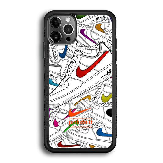 Nike Air White Shoes Pile iPhone 12 Pro Case-Oxvistore