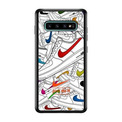 Nike Air White Shoes Pile Samsung Galaxy S10 Case-Oxvistore