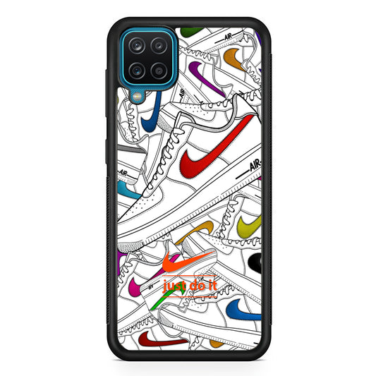 Nike Air White Shoes Pile Samsung Galaxy A12 Case-Oxvistore