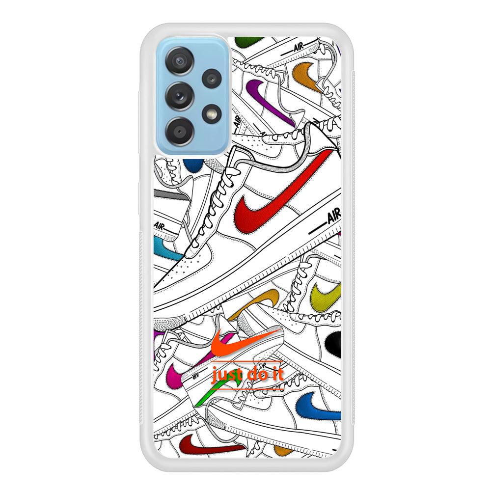 Nike Air White Shoes Pile Samsung Galaxy A72 Case-Oxvistore