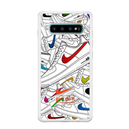 Nike Air White Shoes Pile Samsung Galaxy S10 Case-Oxvistore