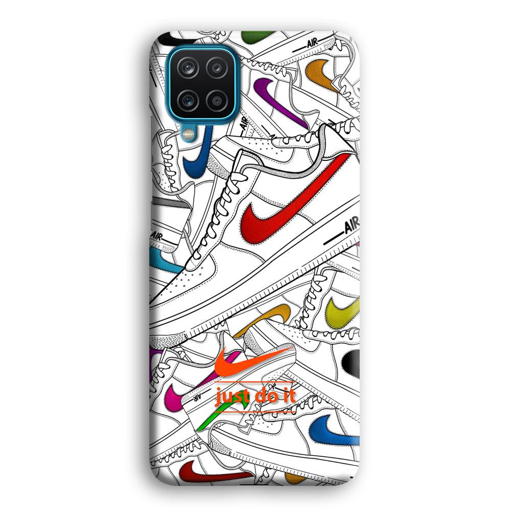 Nike Air White Shoes Pile Samsung Galaxy A12 Case-Oxvistore