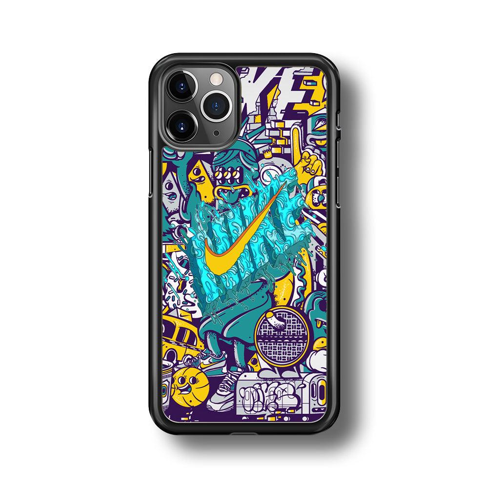 Nike Art of Freedom iPhone 11 Pro Max Case-Rubber Black (2D Case)-Oxvistore