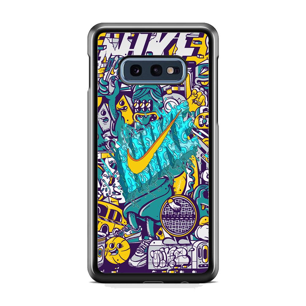 Nike Art of Freedom Samsung Galaxy S10E Case-Rubber Black (2D Case)-Oxvistore