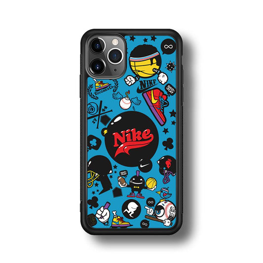 Nike Assembly of Struggle iPhone 11 Pro Max Case-Rubber Black (2D Case)-Oxvistore