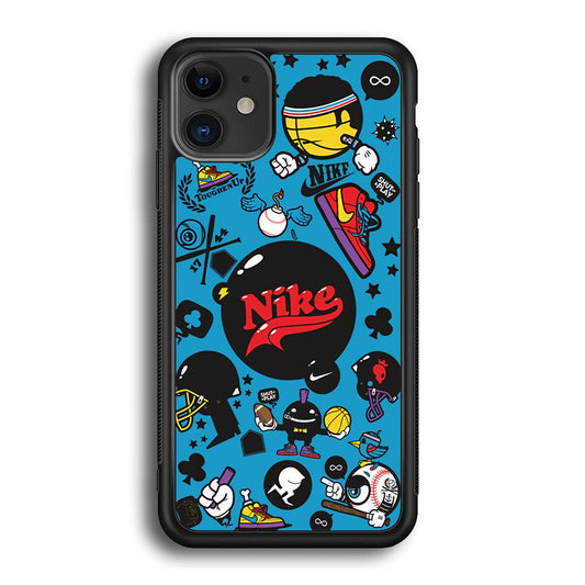 Nike Assembly of Struggle iPhone 11 Case-Rubber Black (2D Case)-Oxvistore