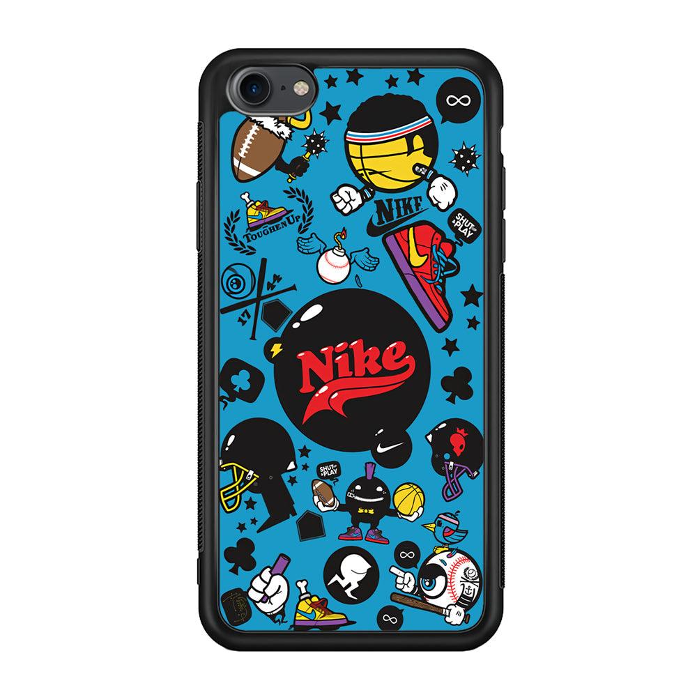 Nike Assembly of Struggle iPhone 7 Case-Rubber Black (2D Case)-Oxvistore