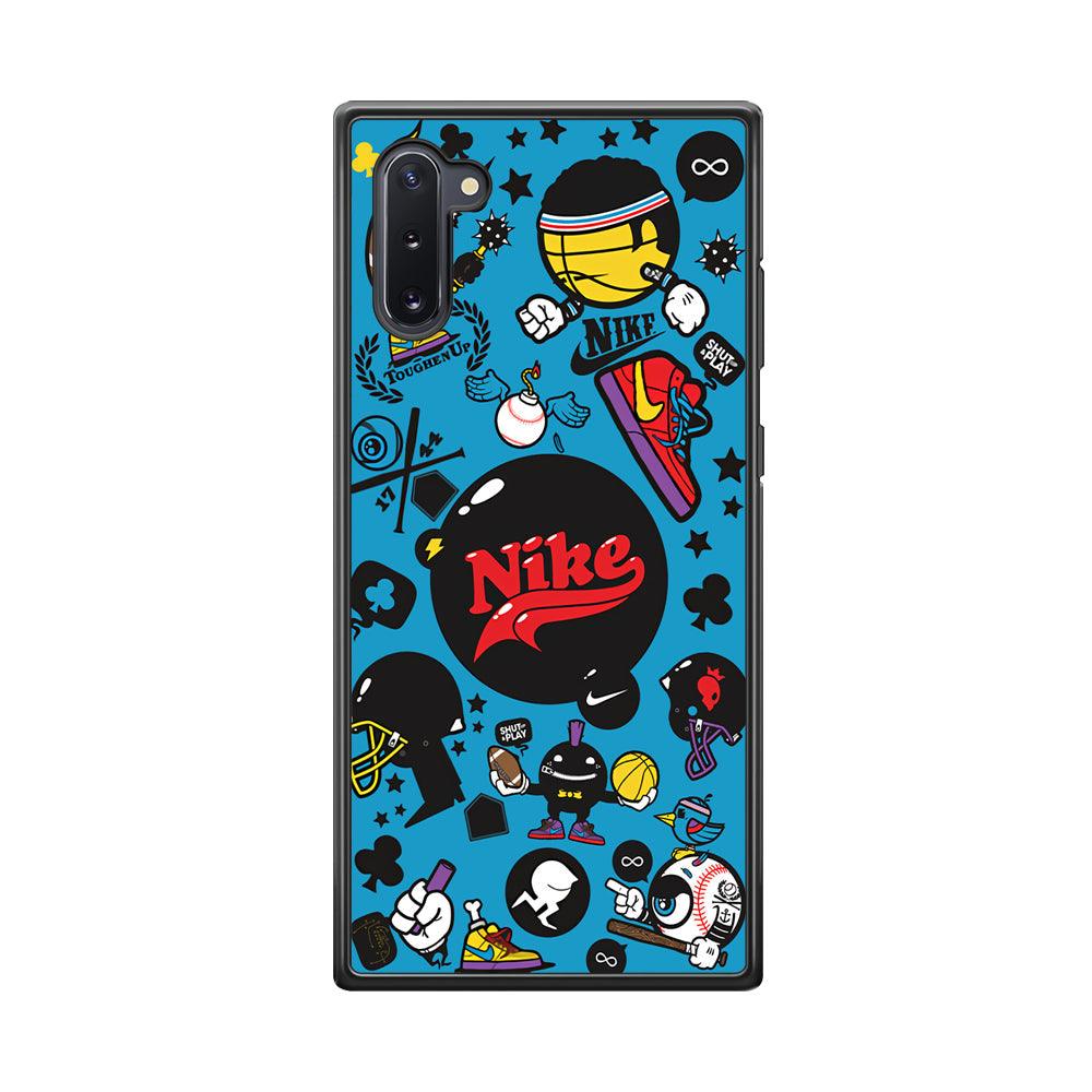 Nike Assembly of Struggle Samsung Galaxy Note 10 Case-Rubber Black (2D Case)-Oxvistore
