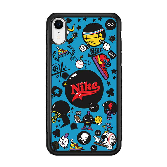 Nike Assembly of Struggle iPhone XR Case-Rubber Black (2D Case)-Oxvistore