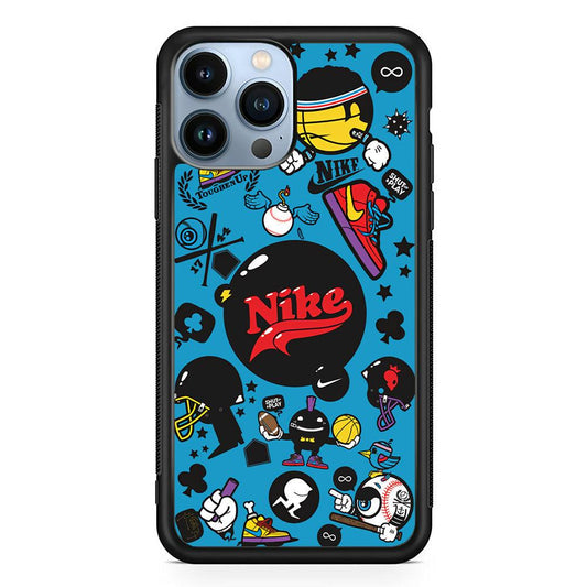 Nike Assembly of Struggle iPhone 14 Pro Case-Rubber Black (2D Case)-Oxvistore