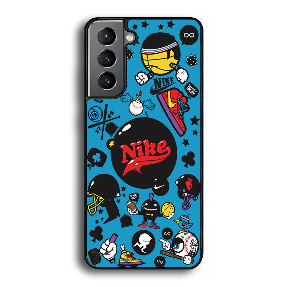 Nike Assembly of Struggle Samsung Galaxy S23 Case-Rubber Black (2D Case)-Oxvistore