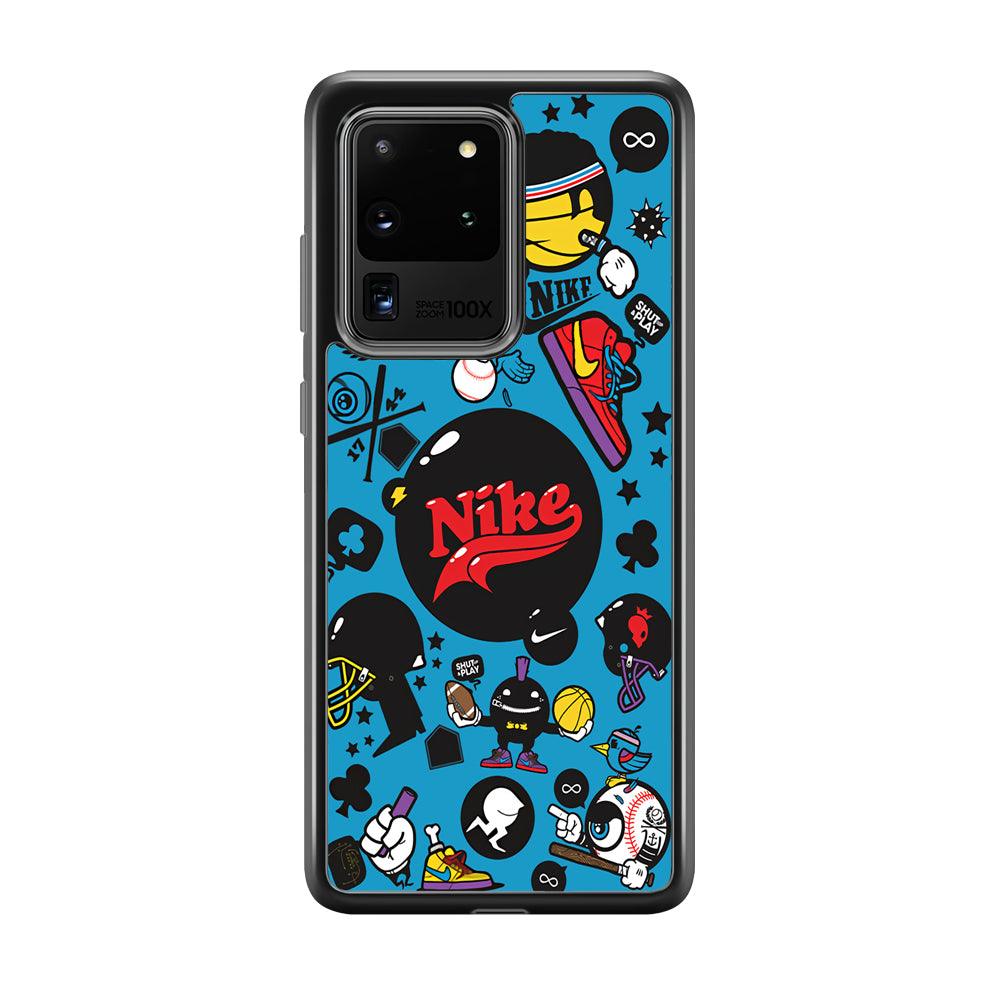 Nike Assembly of Struggle Samsung Galaxy S20 Ultra Case-Rubber Black (2D Case)-Oxvistore