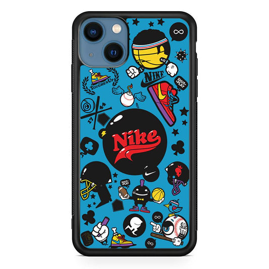 Nike Assembly of Struggle iPhone 14 Case-Rubber Black (2D Case)-Oxvistore