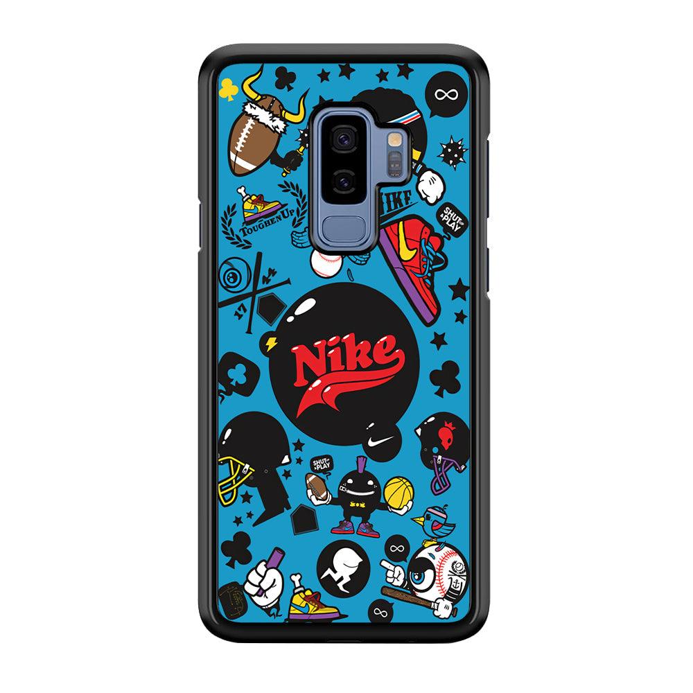 Nike Assembly of Struggle Samsung Galaxy S9 Plus Case-Rubber Black (2D Case)-Oxvistore