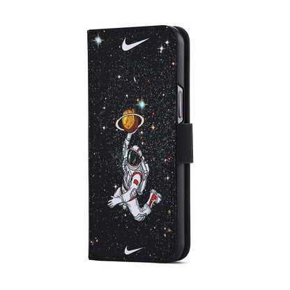 Nike Astronaut Slam Dunk Flip Wallet Phone Case