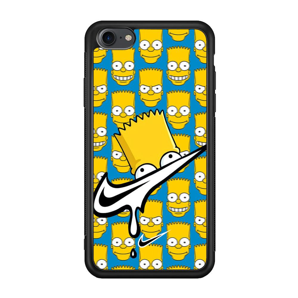 Nike Bart Vibes Face iPhone 7 Case-Rubber Black (2D Case)-Oxvistore