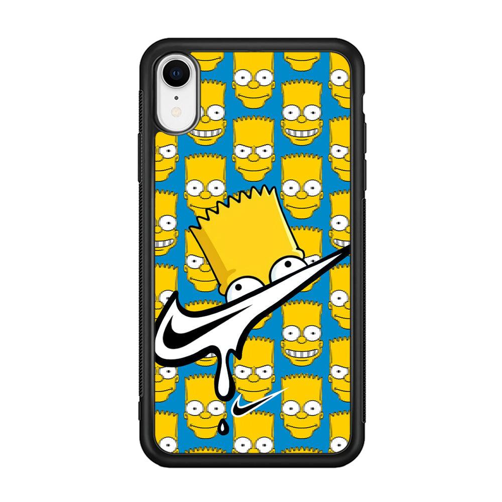 Nike Bart Vibes Face iPhone XR Case-Rubber Black (2D Case)-Oxvistore