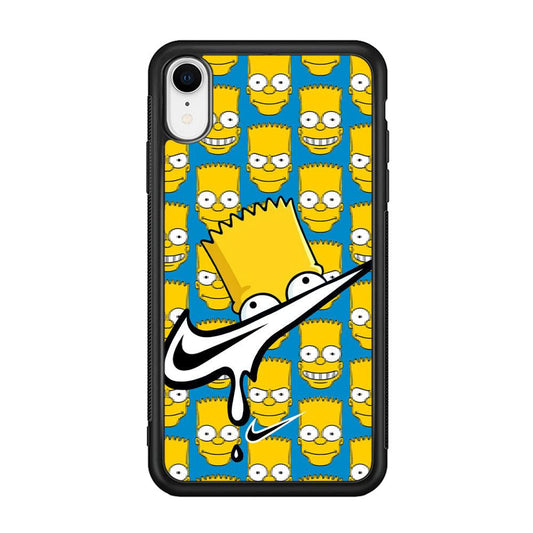Nike Bart Vibes Face iPhone XR Case-Rubber Black (2D Case)-Oxvistore