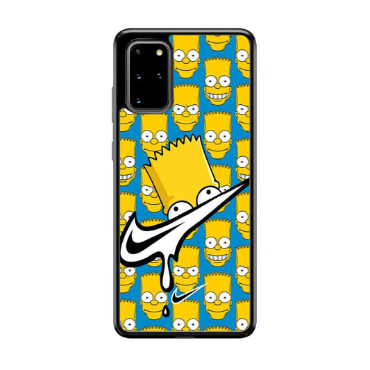 Nike Bart Vibes Face Samsung Galaxy S20 Plus Case-Rubber Black (2D Case)-Oxvistore
