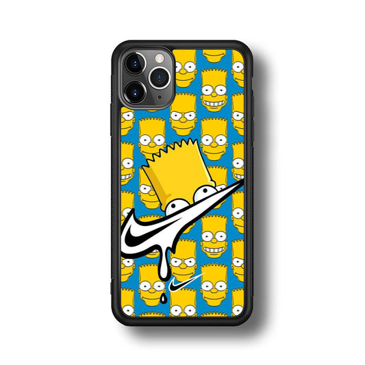 Nike Bart Vibes Face iPhone 11 Pro Max Case-Rubber Black (2D Case)-Oxvistore