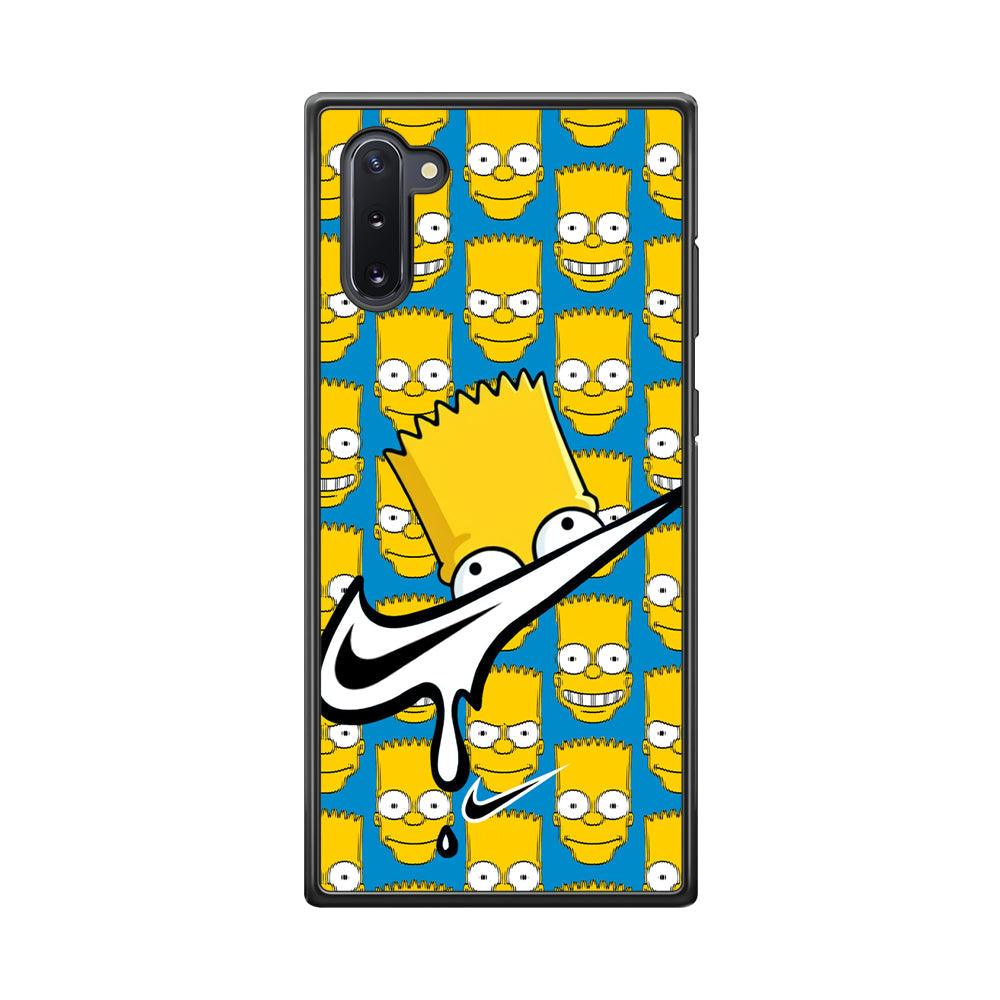 Nike Bart Vibes Face Samsung Galaxy Note 10 Case-Rubber Black (2D Case)-Oxvistore