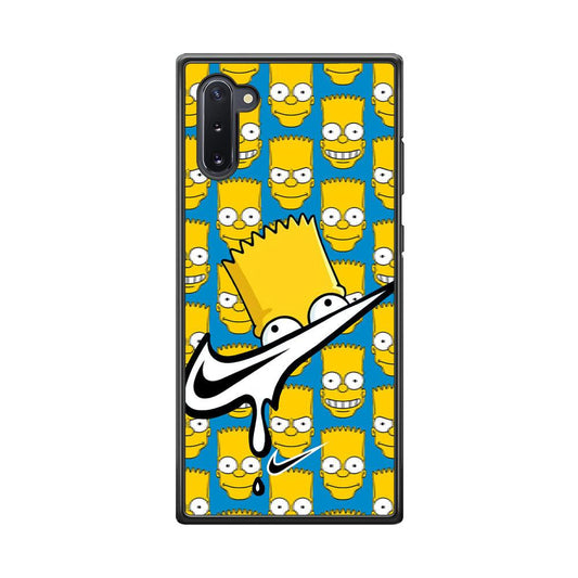 Nike Bart Vibes Face Samsung Galaxy Note 10 Case-Rubber Black (2D Case)-Oxvistore