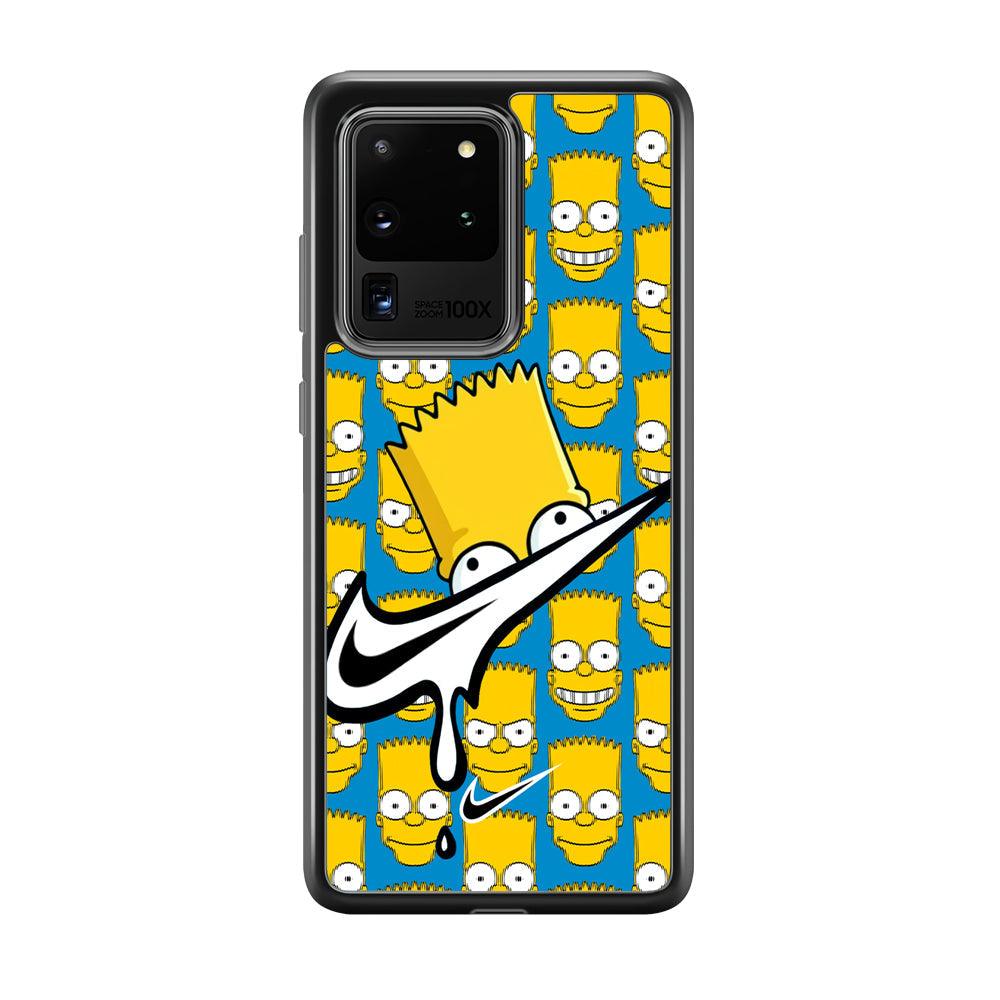 Nike Bart Vibes Face Samsung Galaxy S20 Ultra Case-Rubber Black (2D Case)-Oxvistore