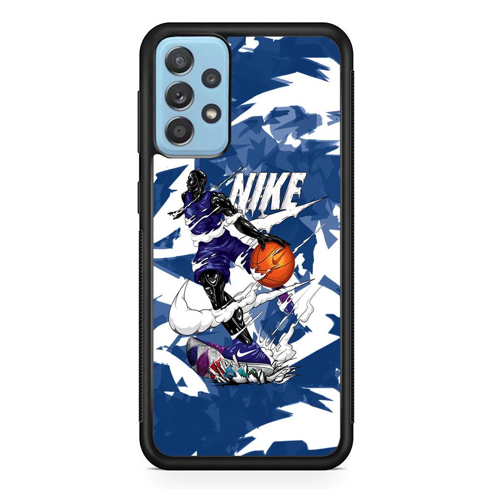Nike Basket Ball Movement Samsung Galaxy A52 Case-Rubber Black (2D Case)-Oxvistore