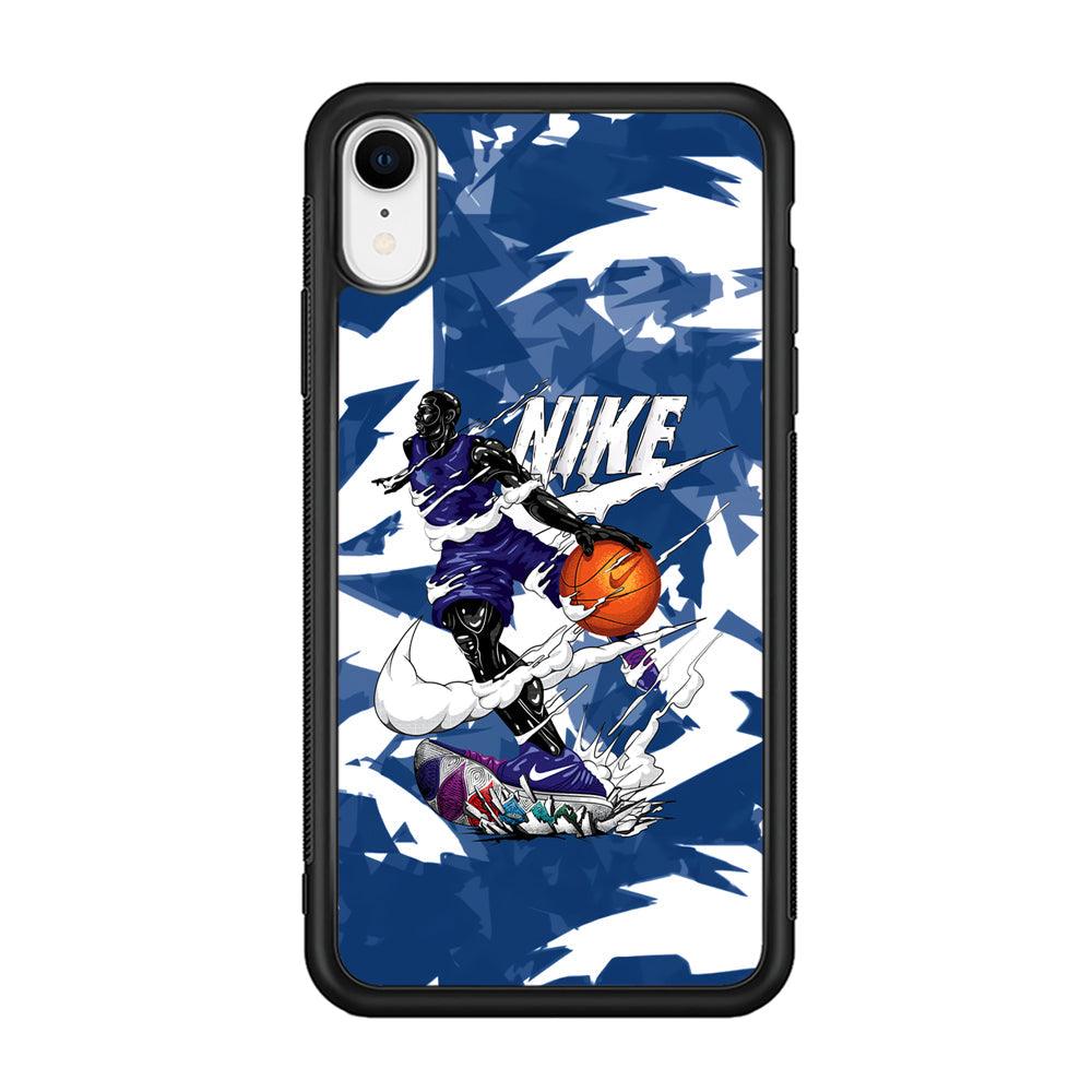 Nike Basket Ball Movement iPhone XR Case-Rubber Black (2D Case)-Oxvistore