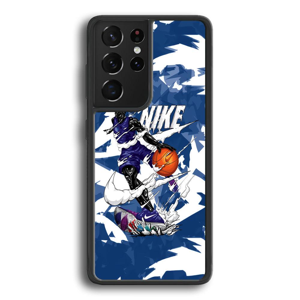 Nike Basket Ball Movement Samsung Galaxy S24 Ultra Case-Rubber Black (2D Case)-Oxvistore