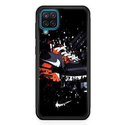 Nike Black Ink Splash Samsung Galaxy A12 Case-Oxvistore