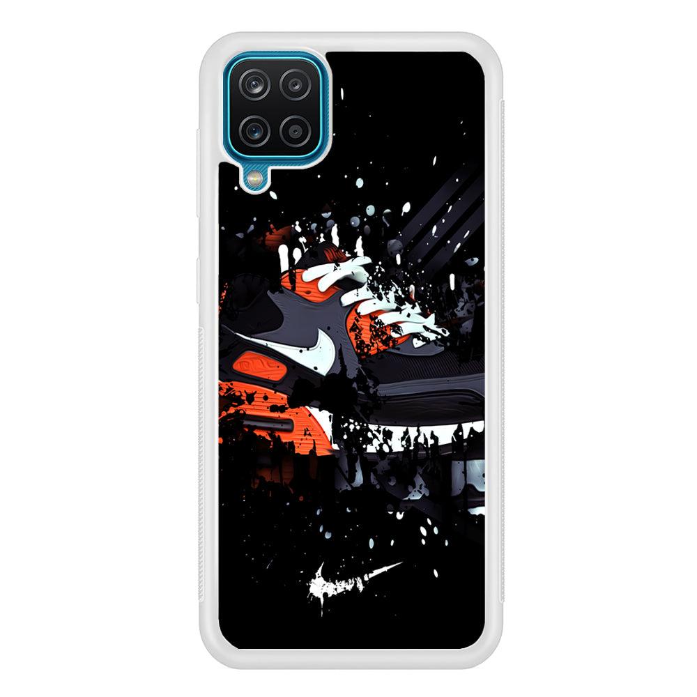 Nike Black Ink Splash Samsung Galaxy A12 Case-Oxvistore