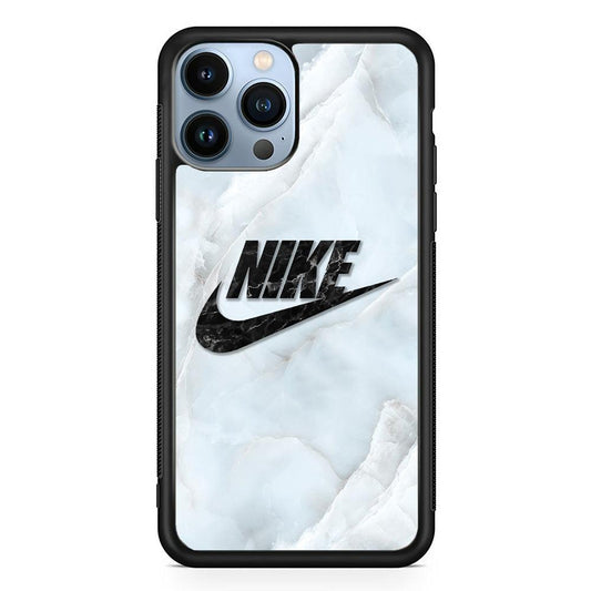 Nike Black Pearl on Shell iPhone 13 Pro Max Case-Rubber Black (2D Case)-Oxvistore