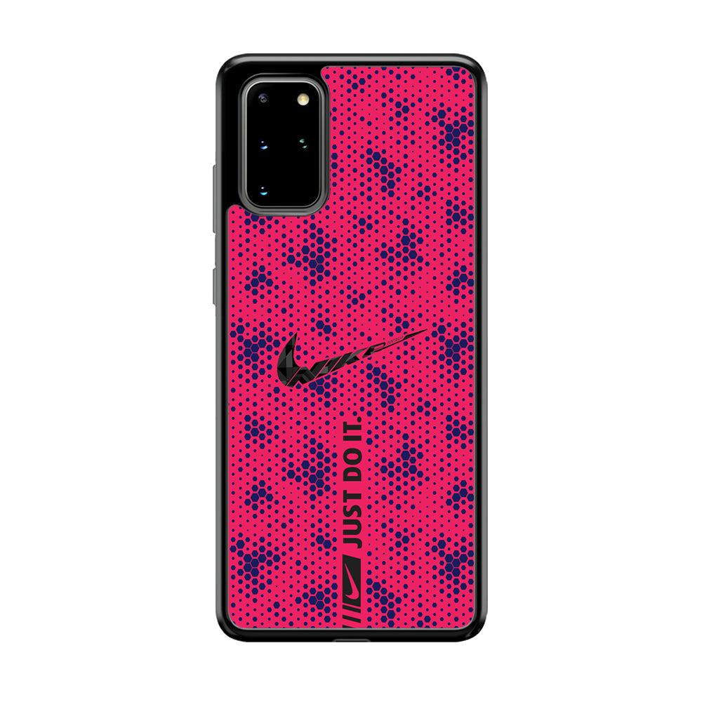 Nike Blue Honeycomb Samsung Galaxy S20 Plus Case-Rubber Black (2D Case)-Oxvistore