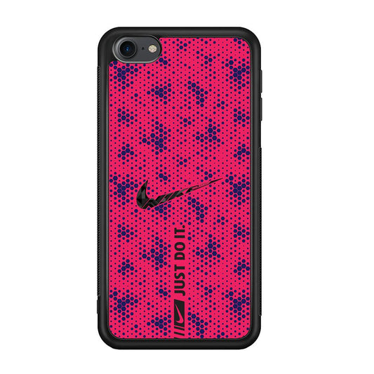 Nike Blue Honeycomb iPod Touch 6 Case-Rubber Black (2D Case)-Oxvistore